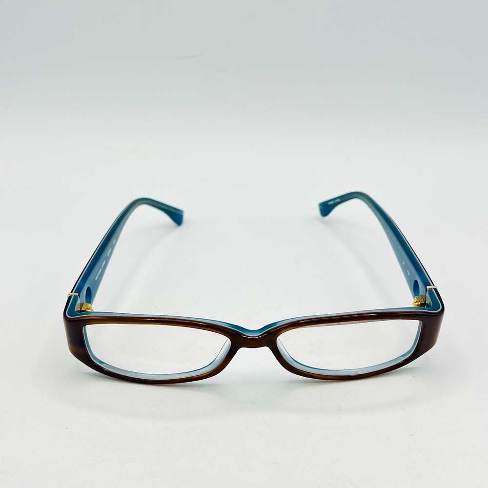 Michael Kors MK692 200 Rectangular Eyeglasses Brown Tortoise Teal Blue 130mm